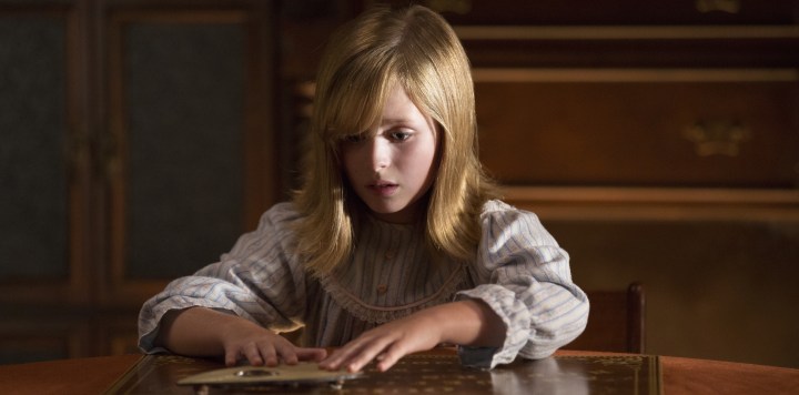 "They're Here!" Lulu Wilson as Doris in Ouija: Origin of Evil (2016). Image courtesy of Universal.