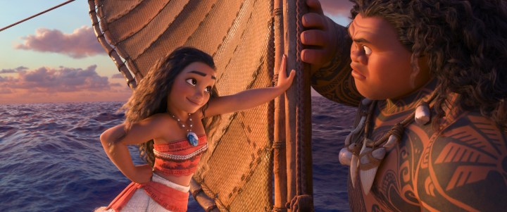 Moana has all the gumption but none of the technical skills...until a helpful man shows her the way. 
