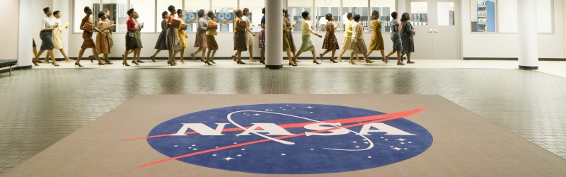 Still showing the black women of NASA march to success in Hidden Figures (Image courtesy of Fox)