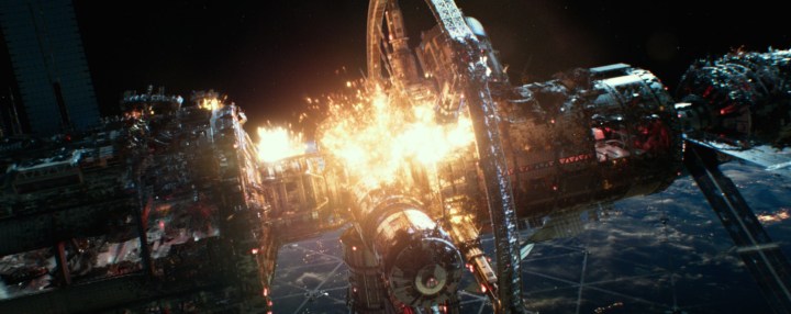 image still geostorm space station explosion