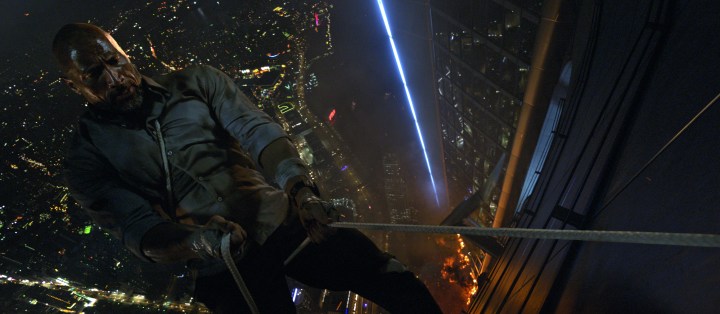 image film still skyscraper dwayne johnson rock