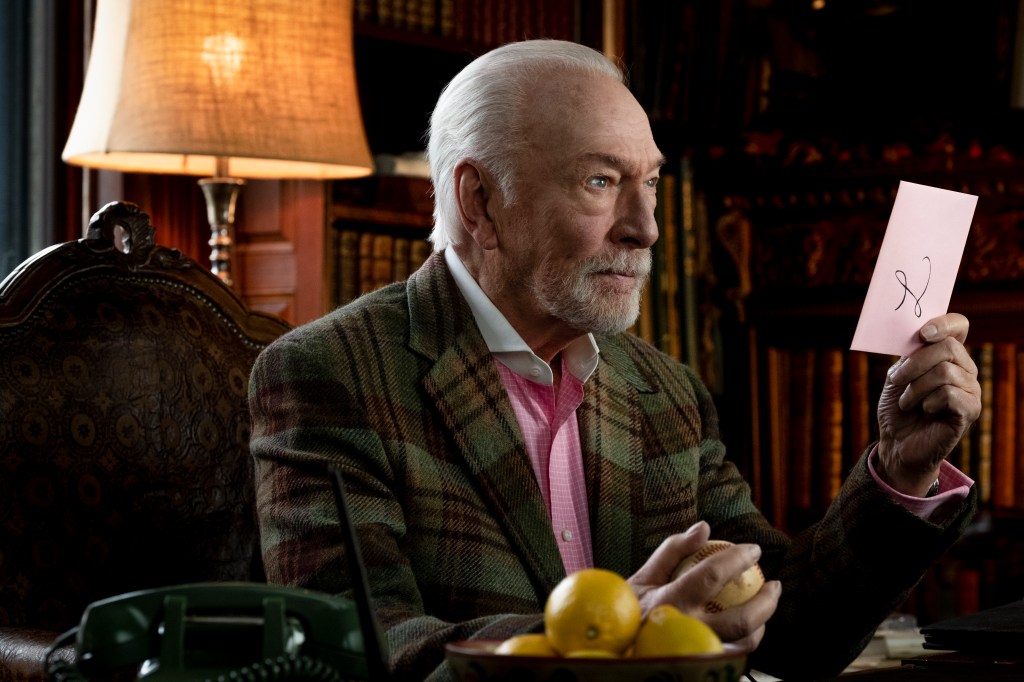 Christopher Plummer as Harlan Thrombey in Knives Out (2019).